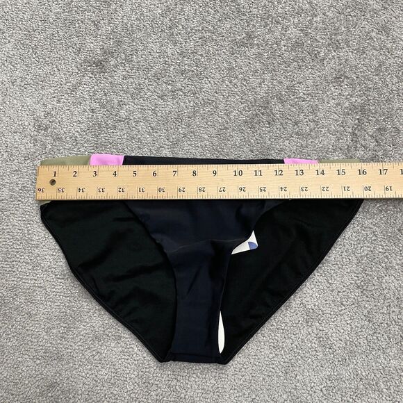 Prana Tulum Black Color Block Bikini Bottom Womens Large Multi Swimwear NWT New - Picture 9 of 10